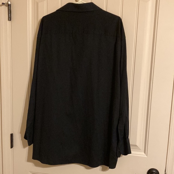 Perry Ellis Portfolio Black Button Down Long Sleeve Shirt - Picture 5 of 5